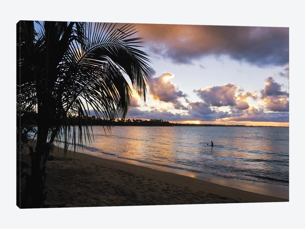 Caribbean Sunset, Vacia Telaga Beach, Pinones Nature Preserve, Puerto Rico by George Oze 1-piece Art Print