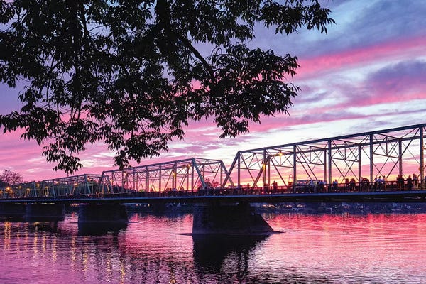 New Jersey: Delaware River Sunset In Lambertville, New Jersey by George Oze