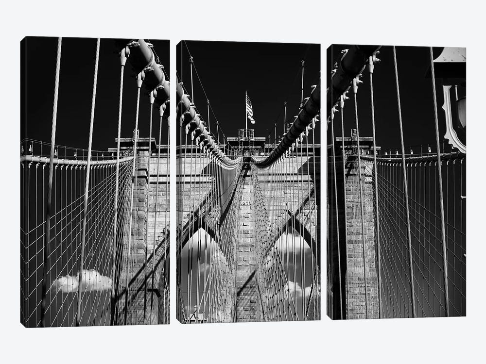Brooklyn Bridge Impression by George Oze 3-piece Canvas Art