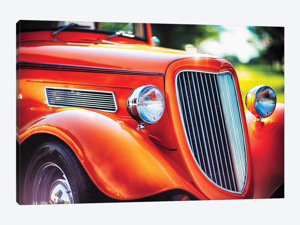 Chrome And Smooth Curves Of A Roadster by George Oze 1-piece Canvas Wall Art