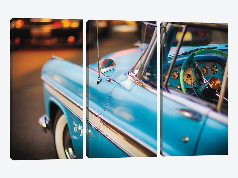 Cruising With My Desoto Firedome by George Oze 3-piece Canvas Artwork