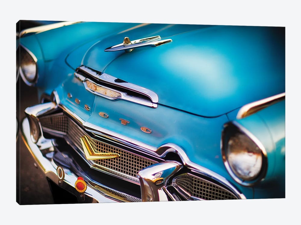 Front Close Up Of A 1956 Desoto Firedome by George Oze 1-piece Art Print