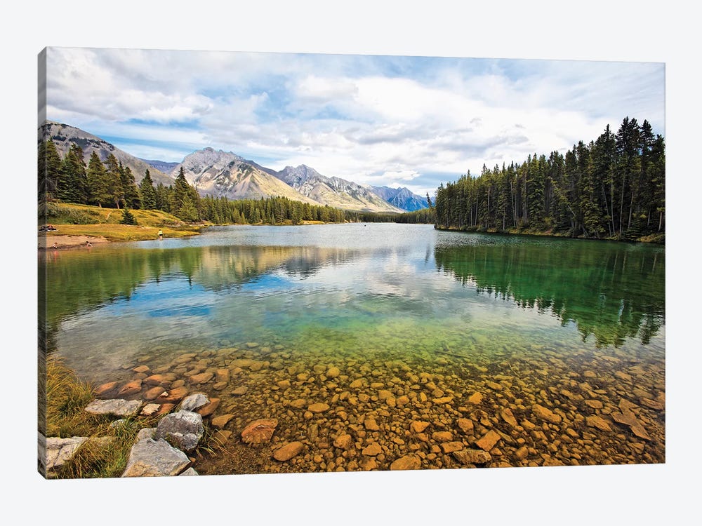 Lake Johnson Tranquility, Banff, Canada Art P - Art Print | George Oze