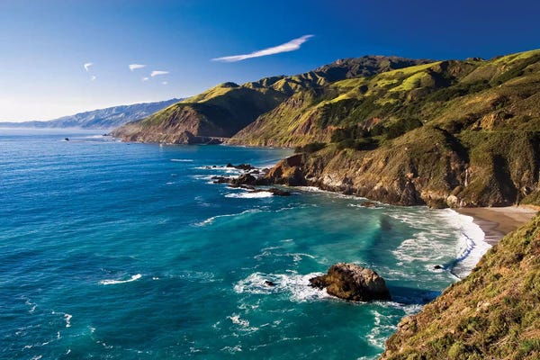 George Oze: Big Sur Shoreline At Big Creek by George Oze
