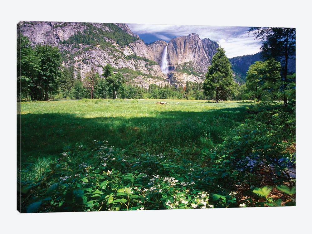 Yosemite Valley And Falls by George Oze 1-piece Canvas Artwork
