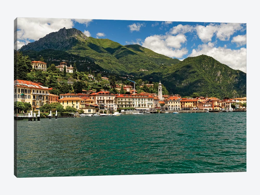 Lakeside View Of Bellagio On Lake Como by George Oze 1-piece Canvas Art