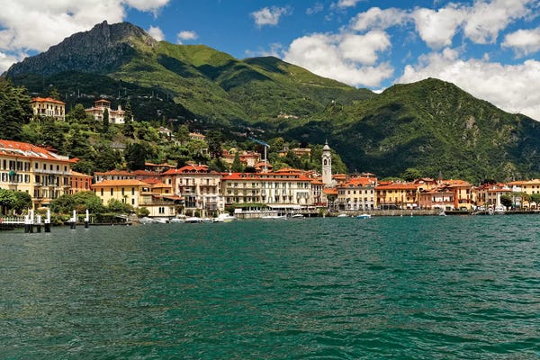 Lombardy: Lakeside View Of Bellagio On Lake Como by George Oze