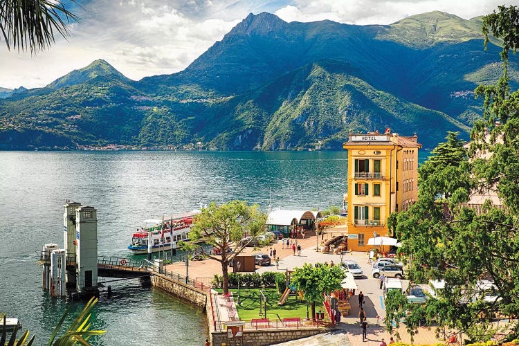 Varenna Harbor On Lake Como, Lombardy, Italy