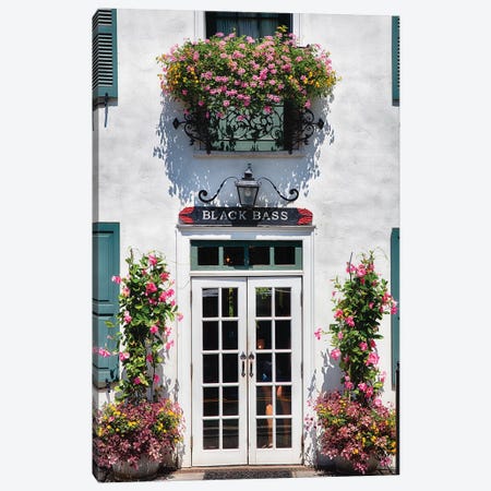 Charming Country Inn Entrance Canvas Print #GOZ33} by George Oze Canvas Artwork