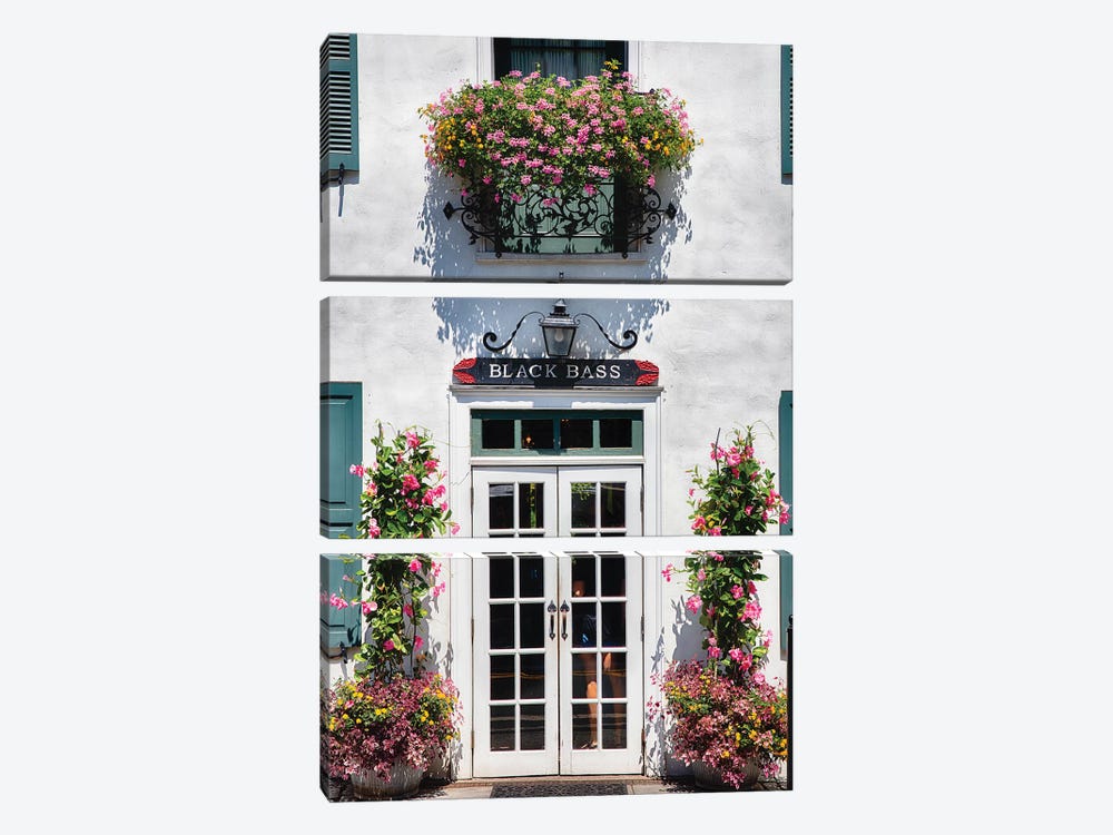 Charming Country Inn Entrance by George Oze 3-piece Art Print