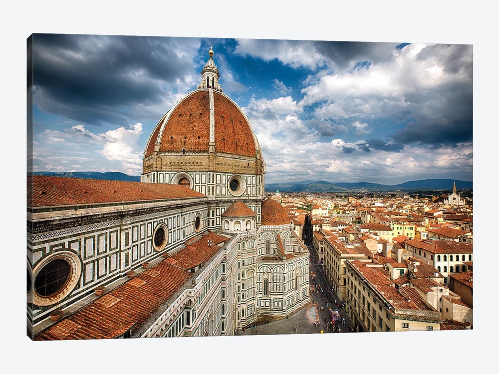Dome Of The Basilica Of Saint Mary Of The Flower, Florence, Tuscany, Italy by George Oze 1-piece Canvas Artwork