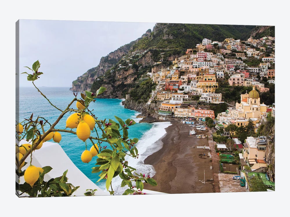 Positano Spring View, Amalfi Coast, Italy by George Oze 1-piece Art Print