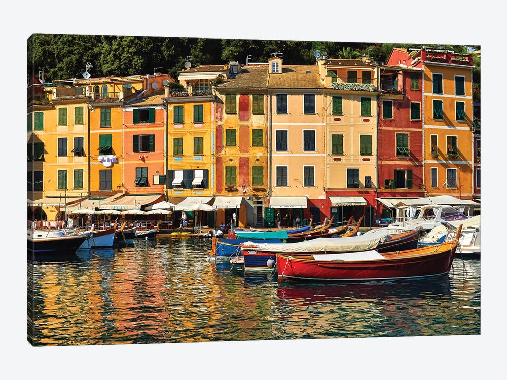 Portofino Harbor Scene, Liguria, Italy by George Oze 1-piece Canvas Art