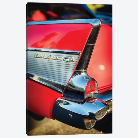 Chevy Bel Air Tail Fin  Canvas Print #GOZ34} by George Oze Canvas Art Print