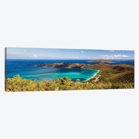 Panoramic Aerial View Of Magens Bay, St Thomas, Us Virgin Islands Canvas Print #GOZ363} by George Oze Canvas Art