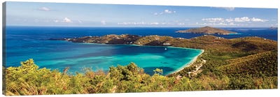 Panoramic Aerial View Of Magens Bay, St Thomas, Us Virgin Islands Canvas Art Print - US Virgin Islands