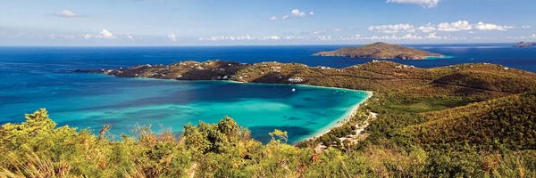 Caribbean: Panoramic Aerial View Of Magens Bay, St Thomas, Us Virgin Islands by George Oze