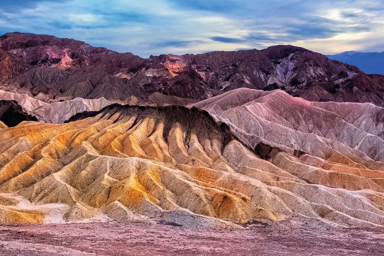 Eroded Mountains At Zabriskie Point, Detah Valle, California