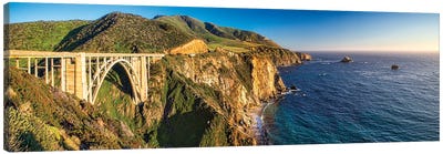 Big Sur Coast Panorama At The Bixby Creek Bridge, California Canvas Art Print - George Oze