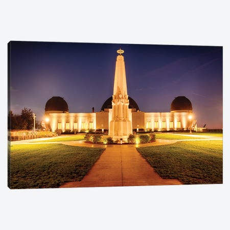 Griffith Observatory At Night, Los Angeles, California Canvas Print #GOZ378} by George Oze Art Print