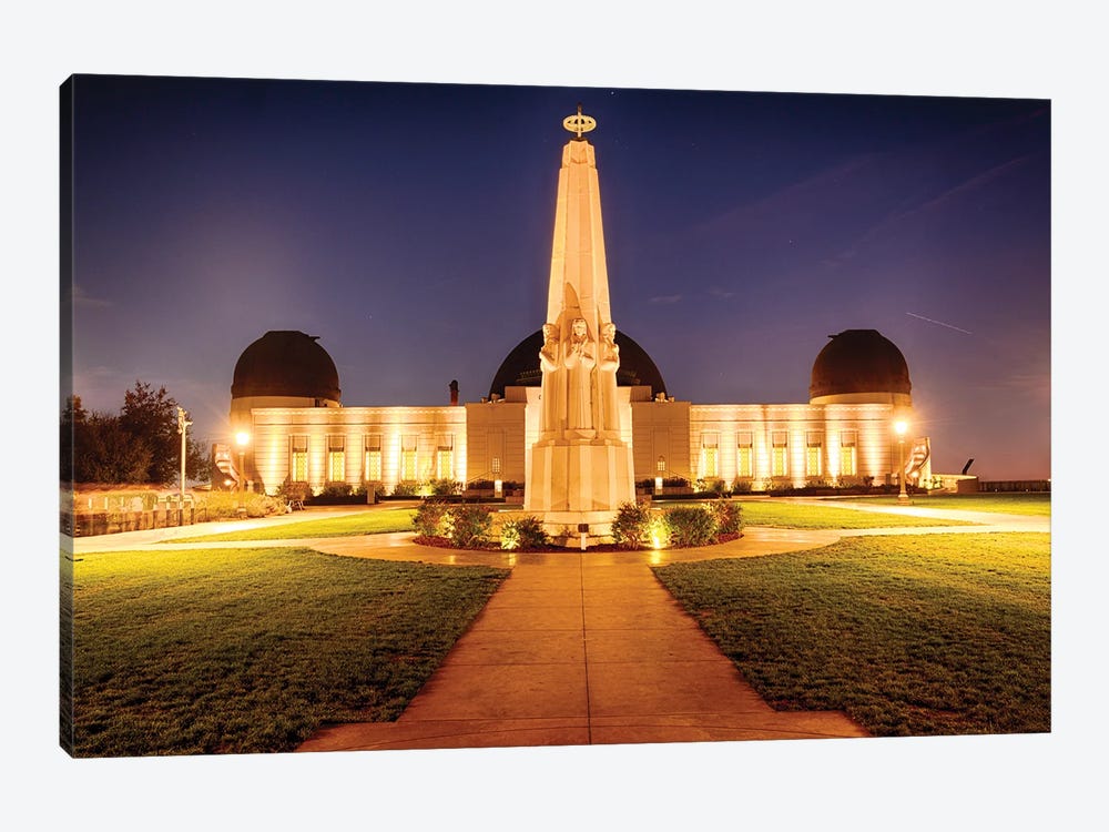 Griffith Observatory At Night, Los Angeles, California by George Oze 1-piece Canvas Wall Art