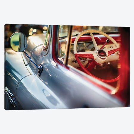 Classic Chevrolet Pick Up Truck Steering Wheel View Canvas Print #GOZ37} by George Oze Canvas Art Print