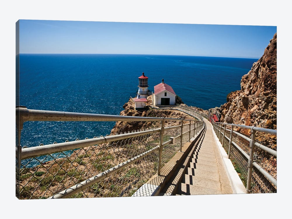 High Angle View Of The Point Reyes Lighthouse,California by George Oze 1-piece Art Print