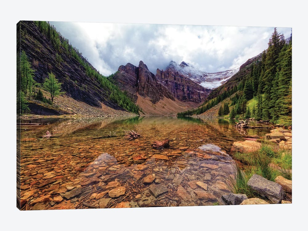 Tranquil View Of Lake Agnes, Banff National Park, Alberta, Canada by George Oze 1-piece Canvas Print