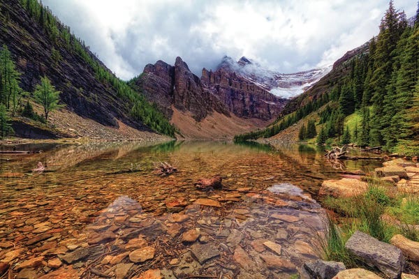 Alberta: Tranquil View Of Lake Agnes, Banff National Park, Alberta, Canada by George Oze