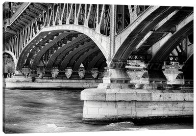 Old Bridge Structure Over The Saone River, Lyon, Framce Canvas Art Print