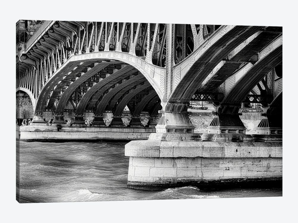 Old Bridge Structure Over The Saone River, Lyon, Framce by George Oze 1-piece Canvas Art Print