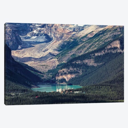 View Of The Chateau Lake Louise, Alberta, Canada Canvas Print #GOZ387} by George Oze Art Print