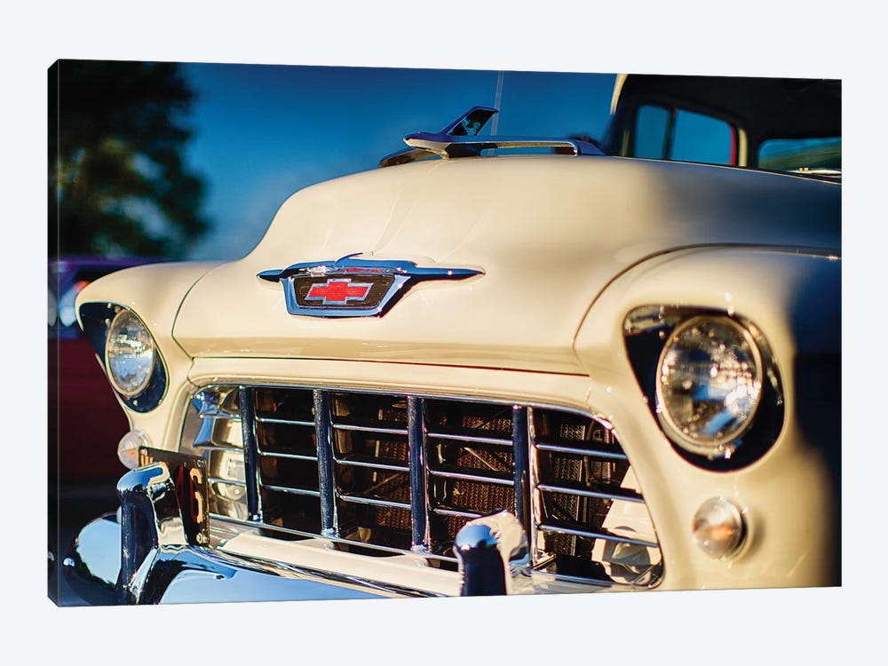 Classic Chevy Pick Up Truck Front View by George Oze 1-piece Canvas Artwork