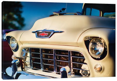 Classic Chevy Pick Up Truck Front View Canvas Art Print - George Oze