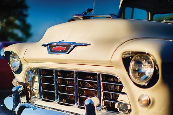 George Oze: Classic Chevy Pick Up Truck Front View by George Oze