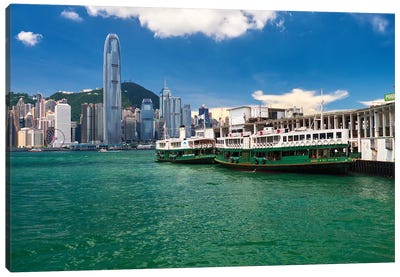 Star Ferry Pier In Kowloon, Hong Kong Canvas Art Print - Hong Kong Art