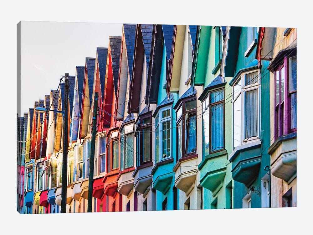 Colorful Street, Cobh, Republic Of Ireland by George Oze 1-piece Canvas Wall Art