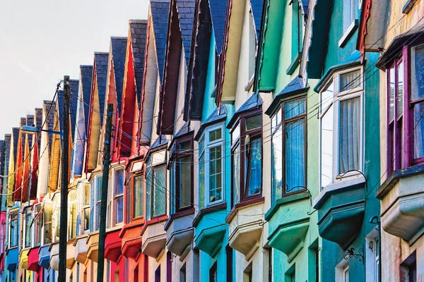 Ireland: Colorful Street, Cobh, Republic Of Ireland by George Oze