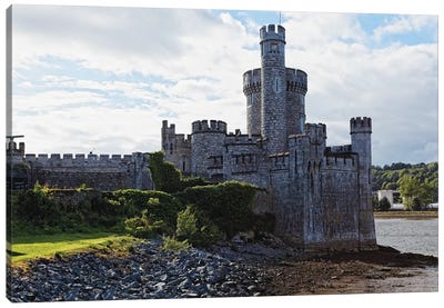 Castle On The River, Blackrock Castle, River Lee, City Cork, Republic Of Ireland Canvas Art Print - Castle & Palace Art