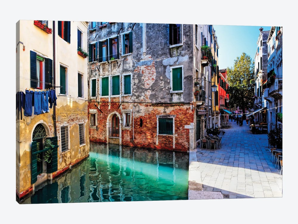 Morning Light In Venice, Calle Del Spezier, Santa Croce, Venice, Italy by George Oze 1-piece Canvas Wall Art