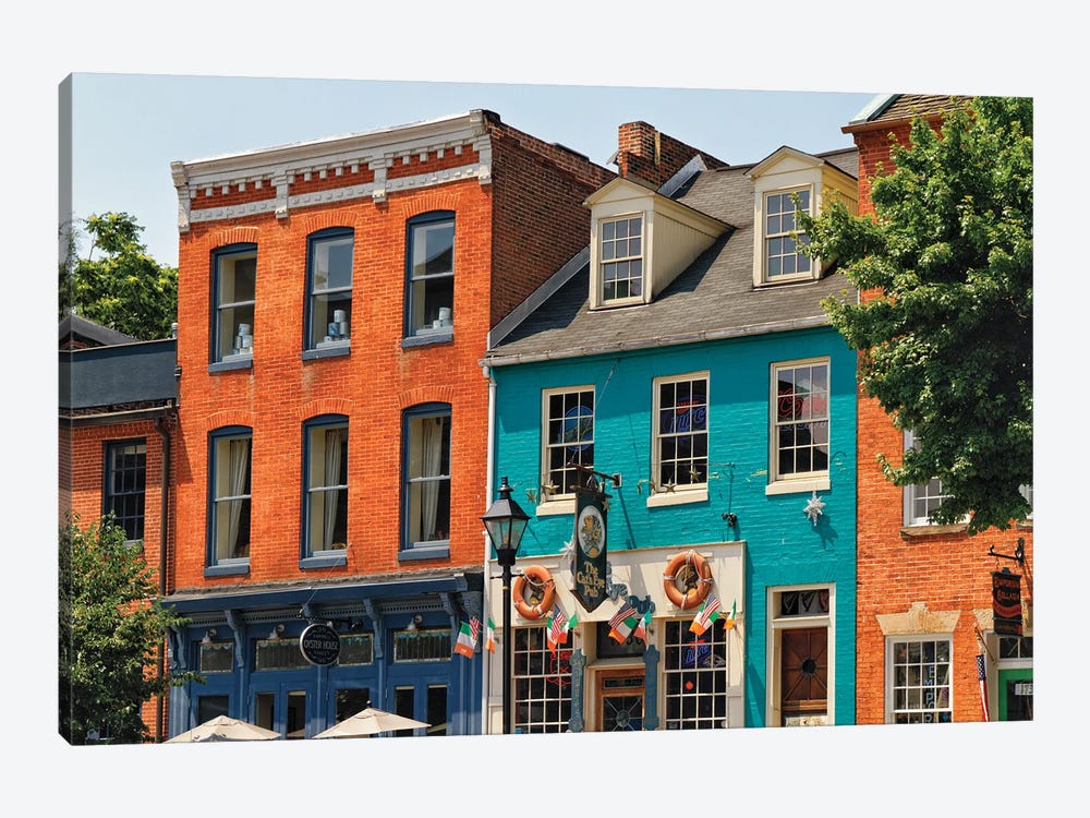 Fell's Point Pubs, Baltimore, Maryland by George Oze 1-piece Canvas Artwork
