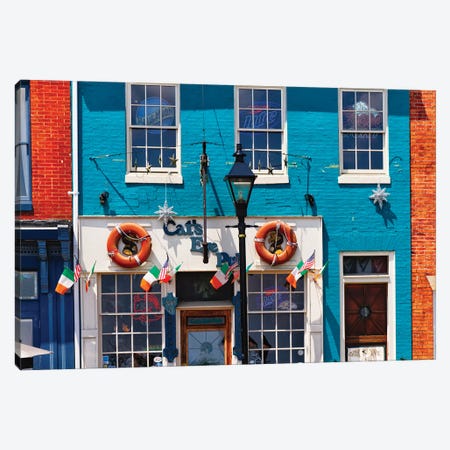Colorful Pub Front At Fell's Point , Baltimore, Maryland Canvas Print #GOZ407} by George Oze Canvas Art