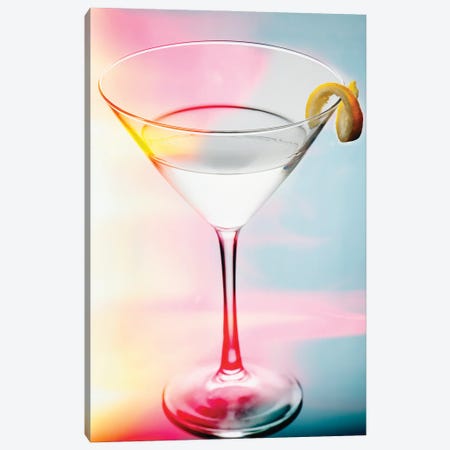 Glass of Martini with a Twist with Smooth Colors Canvas Print #GOZ417} by George Oze Art Print