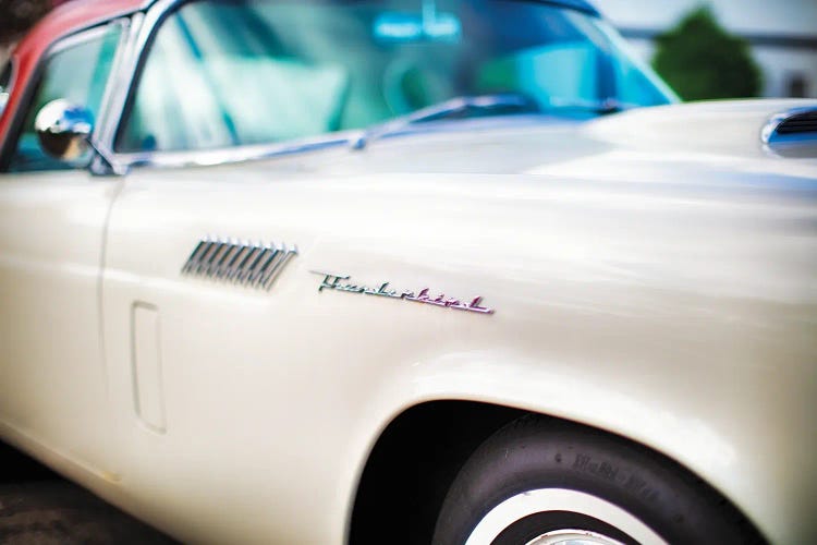 Fender with Scripts of a Classic Ford Thunderbird Automobile