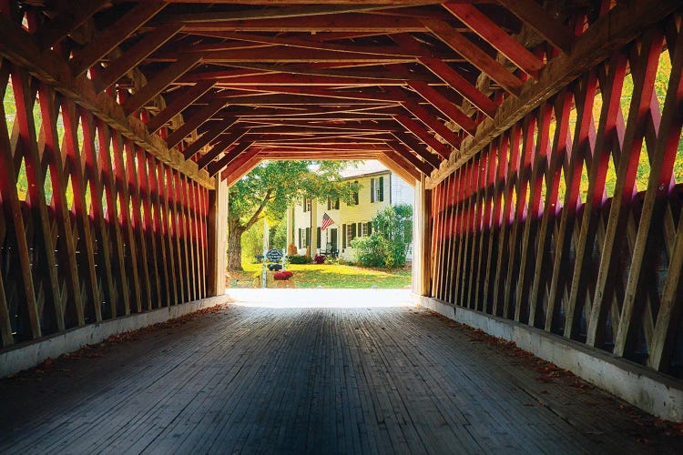 View Trough A Covered Bridge, North Bennington, Vermont