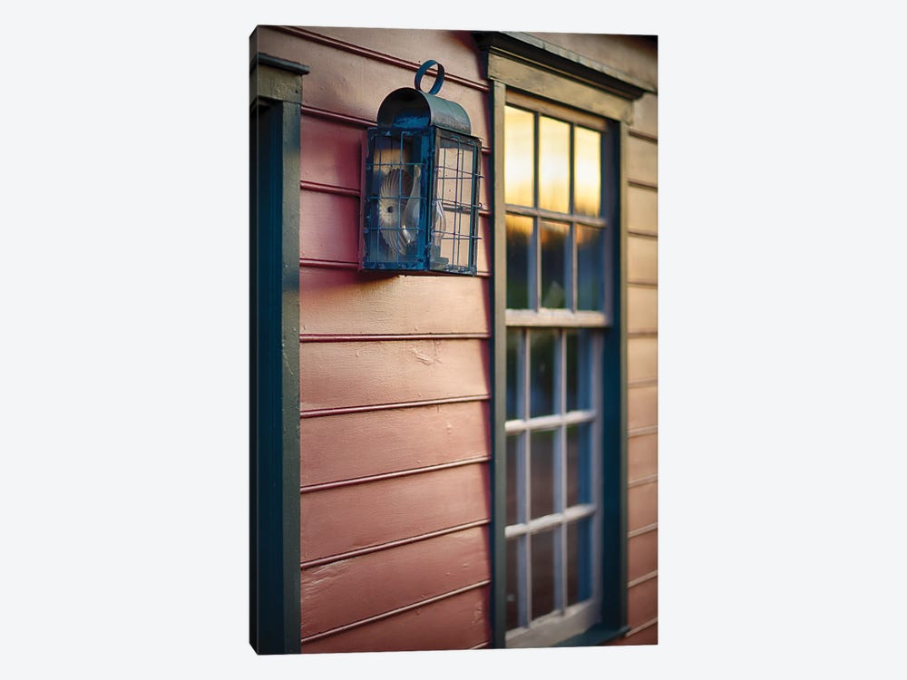 Sunset Reflections On The Window Of An Old Colonial Era House, New Jersey, Usa by George Oze 1-piece Canvas Art Print