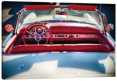 Cllassic Ford Thunderbird Top Down Canvas Art Print - George Oze