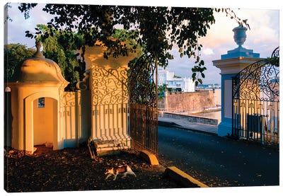Gates To La Fortaleza, Old San Juan, Puerto Rico Canvas Art Print - Puerto Rico Art