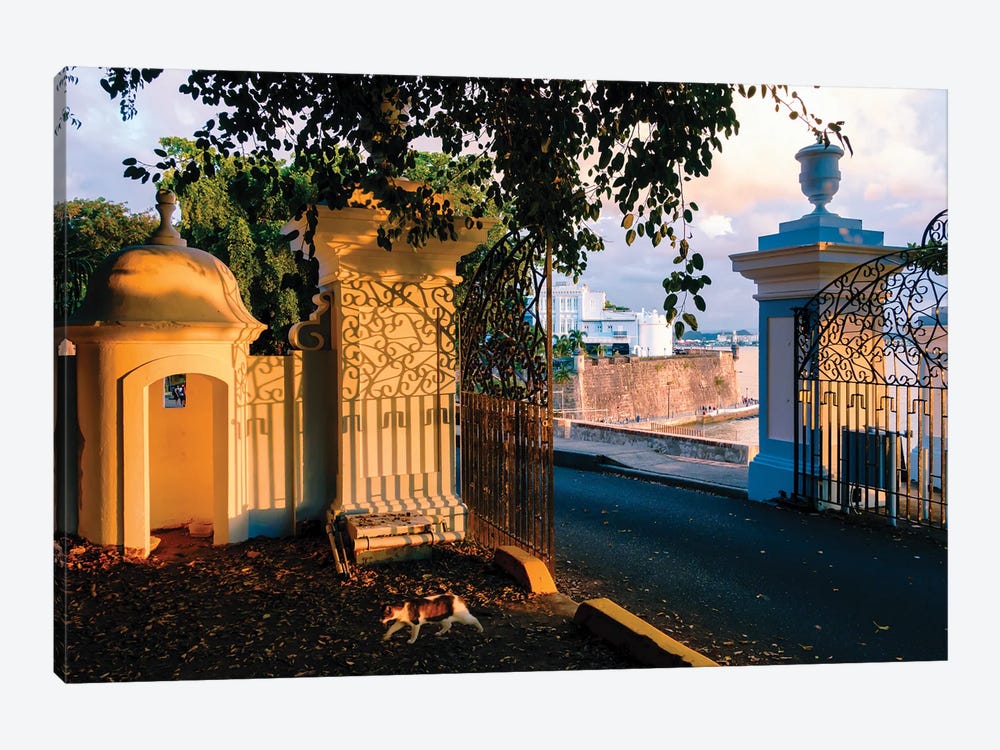 Gates To La Fortaleza, Old San Juan, Puerto Rico by George Oze 1-piece Art Print