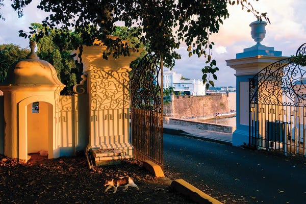 George Oze: Gates To La Fortaleza, Old San Juan, Puerto Rico by George Oze